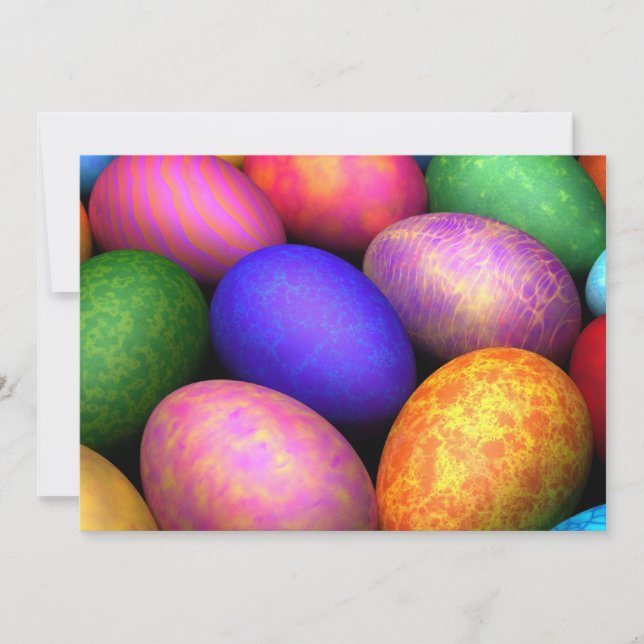 Ostereier (Ostern) Einladung (Vorderseite)