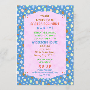 Ostereier-Party Elegantes Retro Hübsches Blau Einladung
