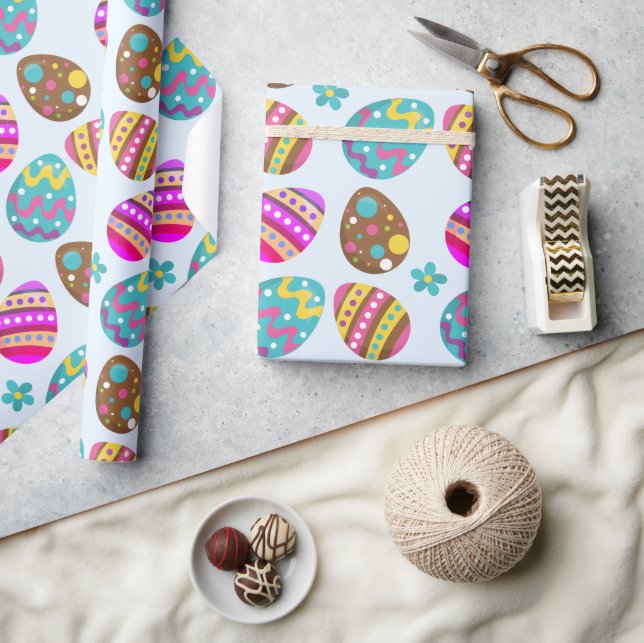 Ostereier Pastel Blue Gift Geschenkpapier (Kunsthandwerk)