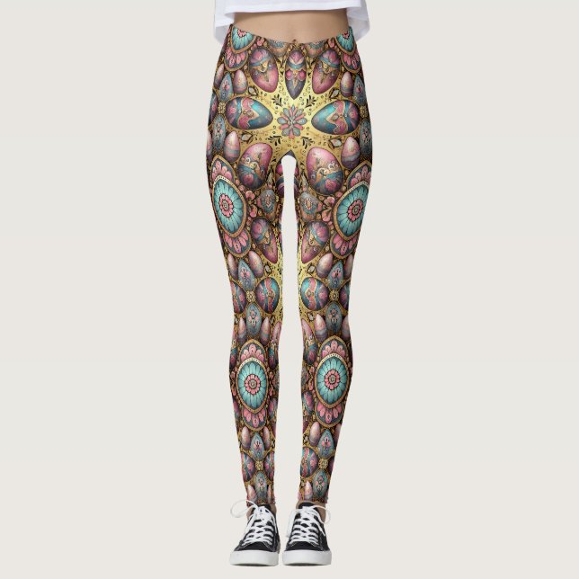 OSTEREIER ~ Pastell 3D ~ Leggings (Vorderseite)