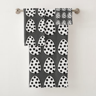 Ostereier Polka Dot Happy Oaster Badhandtuch Set