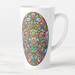 Ostereier-Psychedel-Design Kinder Bio-T-Shirt Milchtasse
