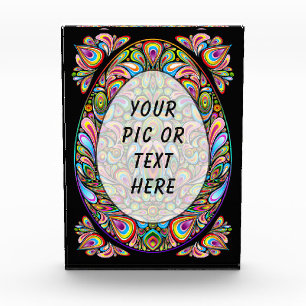 Ostereier-Psychedelic-Design Fotoblock