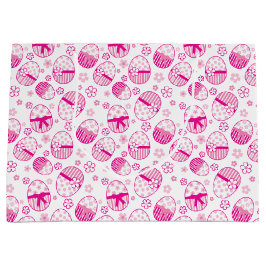 Ostereier Rosa Grafik Geschenk Tasche Große Geschenktüte