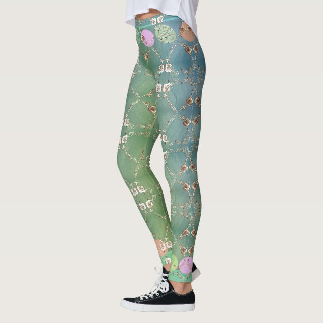 Ostereier Rose Grau Leggings (Links)