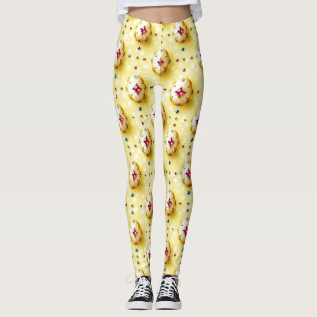 OSTEREIER ~ Ruby Gelb 3D ~ Leggings (Vorderseite)
