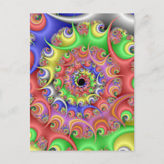 Ostereier Spiral Fraktal Feiertagspostkarte