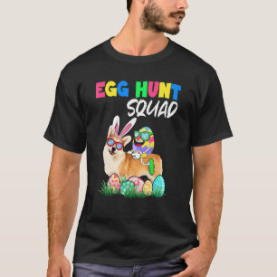 Ostereier-Such-Trupp Osterhasen Reitender Corgi Hu T-Shirt