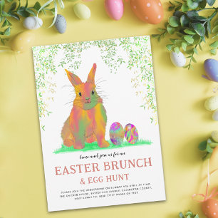 Ostereier-Suche-Brunch Bunt Süß Hase Budget