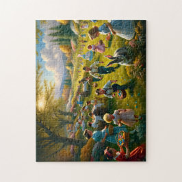 Ostereier-Suche Frühlings-Picknick Familien-Spaß Puzzle