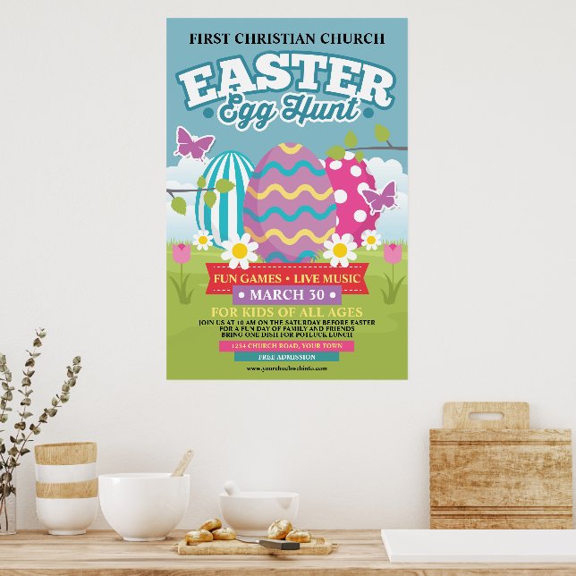 Ostereier-Suche Poster (Küche)