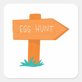 Ostereier-Suche Quadratischer Aufkleber