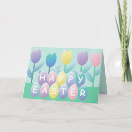 Ostereier Tulips Frohe Ostern Grußkarte Feiertagskarte