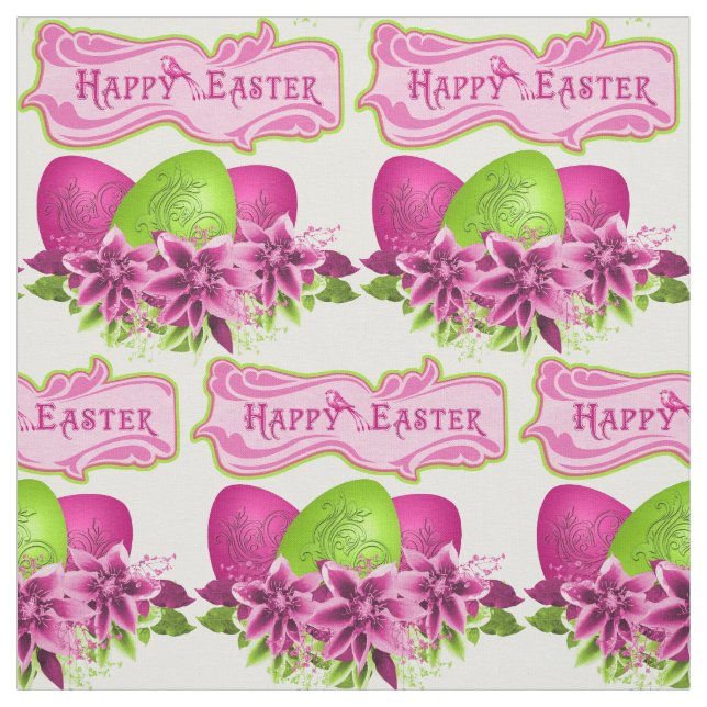 Ostereier und Blume zu Ostern 4,5" Stoff (Muster)