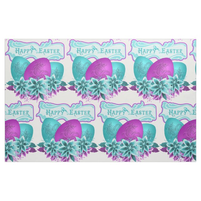 Ostereier und Blume zu Ostern 9" Stoff (Fat Quarter (45,7 x 55,9 cm))