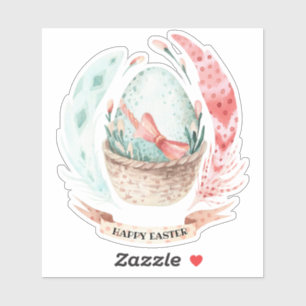 Ostereier und -federn aufkleber