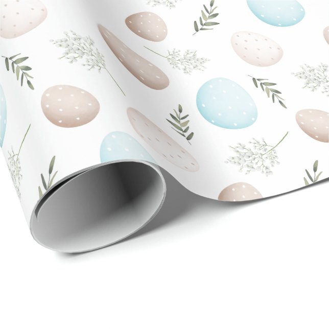 Ostereier und Grünpapier Geschenkpapier (Rolleneckpunkt)