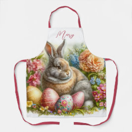 Ostereier und Hasen-Hasen-Print überall Schürze