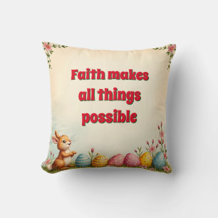 Ostereier und kleine Kaninchen Kissen