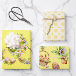 Ostereier und Niedliche Bunnies Geschenkpapier Set