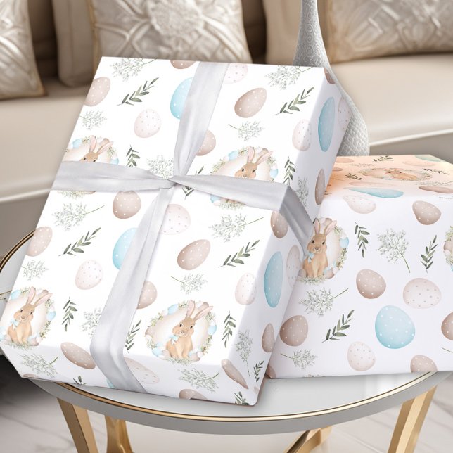 Ostereier und Sonnenschutzpapier Geschenkpapier (Easter Eggs and Bunny Wrapping Paper)