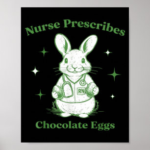 Ostereier verschreibende lustige Krankenschwester  Poster