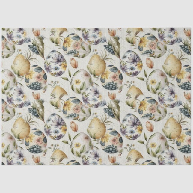 Ostereier Vintag nostalgisches Muster Nr. 17 Seidenpapier (Vorderseite)