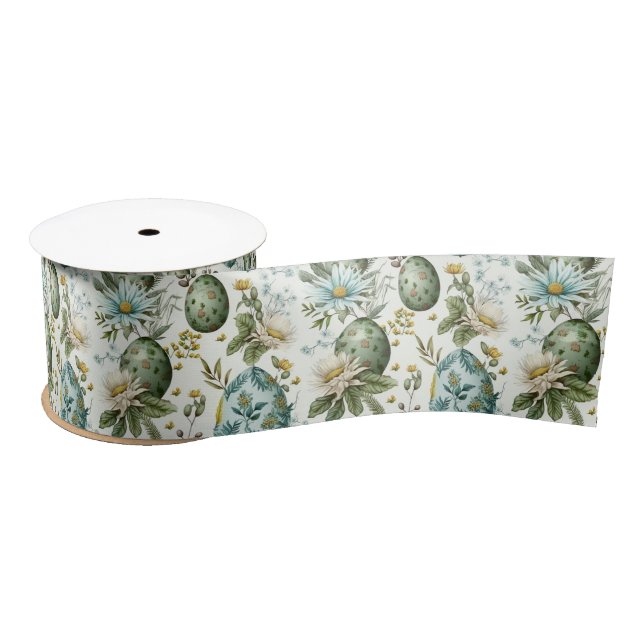 Ostereier Vintag nostalgisches Muster Nr. 2 Satinband (Spule)