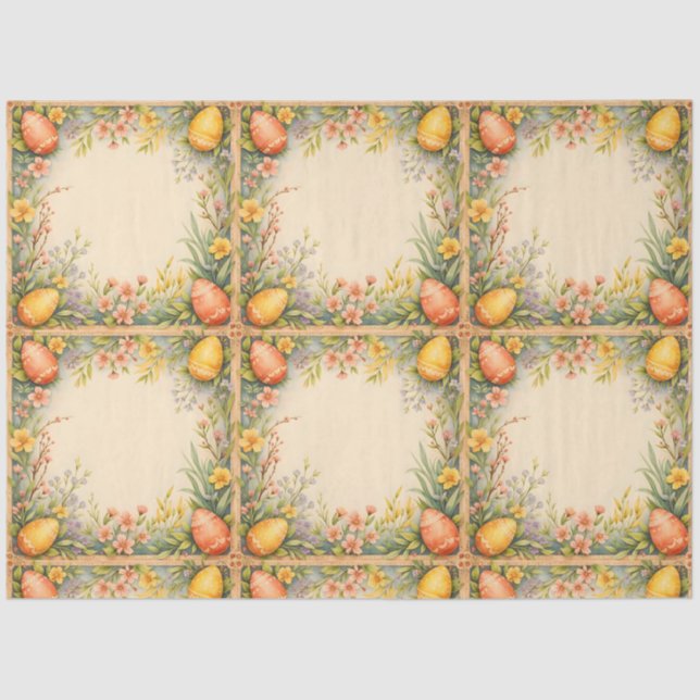 Ostereier Vintag Trendy Collection Seidenpapier (Vorderseite)