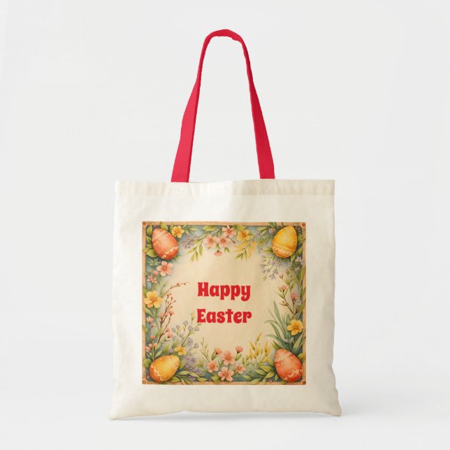 Ostereier Vintag Trendy Collection Tragetasche (Vorne)