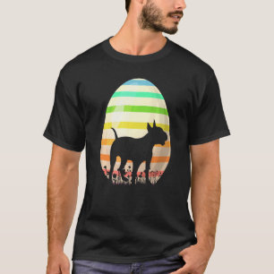 Ostereier Vintager Stil Bull Terrier Dog Ostern T-Shirt