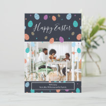 Ostereier Whimsical Blue Family Foto Urlaub