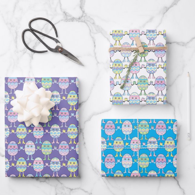 Ostereier Wrapping Paper Geschenkpapier Set (Vorderseite)