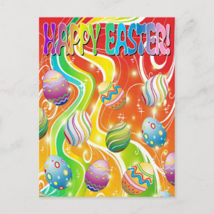 Ostereier Ziergestaltung Feiertagspostkarte