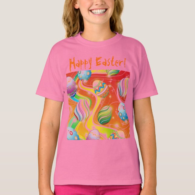 Ostereier Ziergestaltung T-Shirt (Vorderseite)