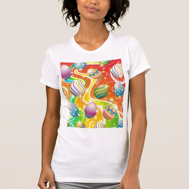 Ostereier Ziergestaltung T-Shirt (Vorderseite)