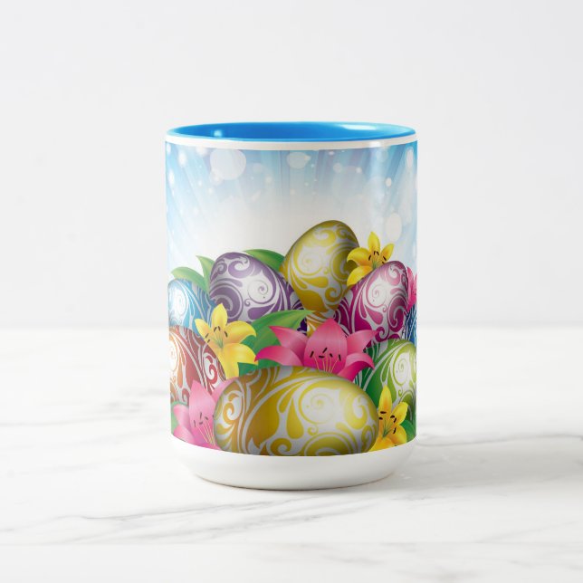 Ostereier Zweifarbige Tasse (Mittel)