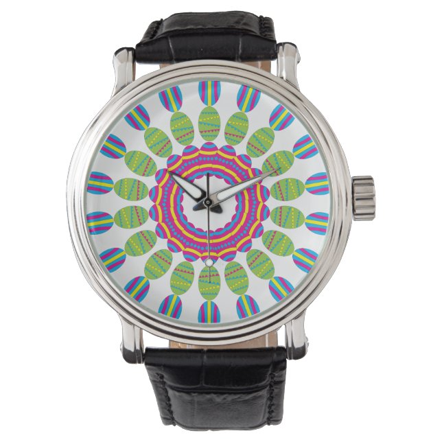 Ostereierdesign Armbanduhr (Vorderseite)
