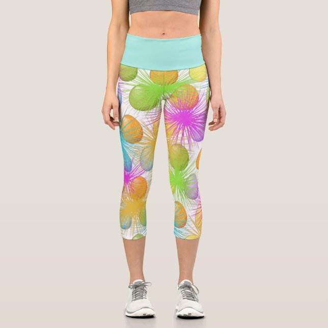 Ostereierdesign Capri Leggings (Vorderseite)