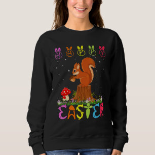 Ostereiereichhörnchen Matching Family Niedlich Ost Sweatshirt