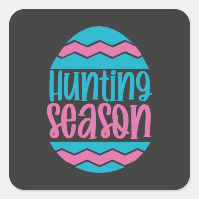 Ostereierjagd. Celebrate Quadratischer Aufkleber (Vorderseite)