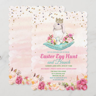 Ostereierjagd Floral Wasserfarbe Einladung