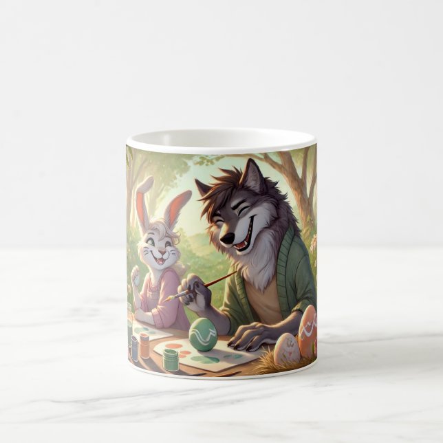 Ostereiermalerei - Wolf & Bunny Art Fun Kaffeetasse (Mittel)