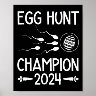 Ostereiersuche Champion Lustiger Vater Ostern Schw Poster