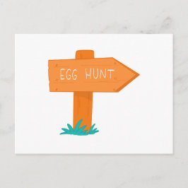 Ostereiersuche Einladungspostkarte