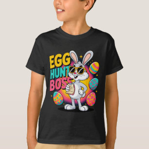 Ostereiersuche lustiger Hase Retro-Chef T-Shirt