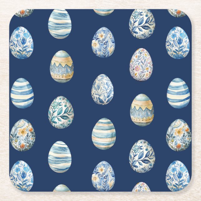 Ostereig-Untersetzer Rechteckiger Pappuntersetzer (Vorderseite)