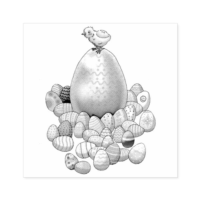 Ostereighunt Gummistempel (Prägung)
