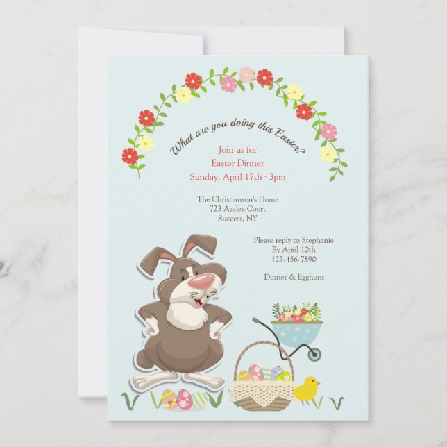 Ostereinladung Einladung (Vorderseite)