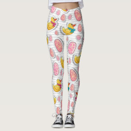Osterente und Eiermuster Leggings